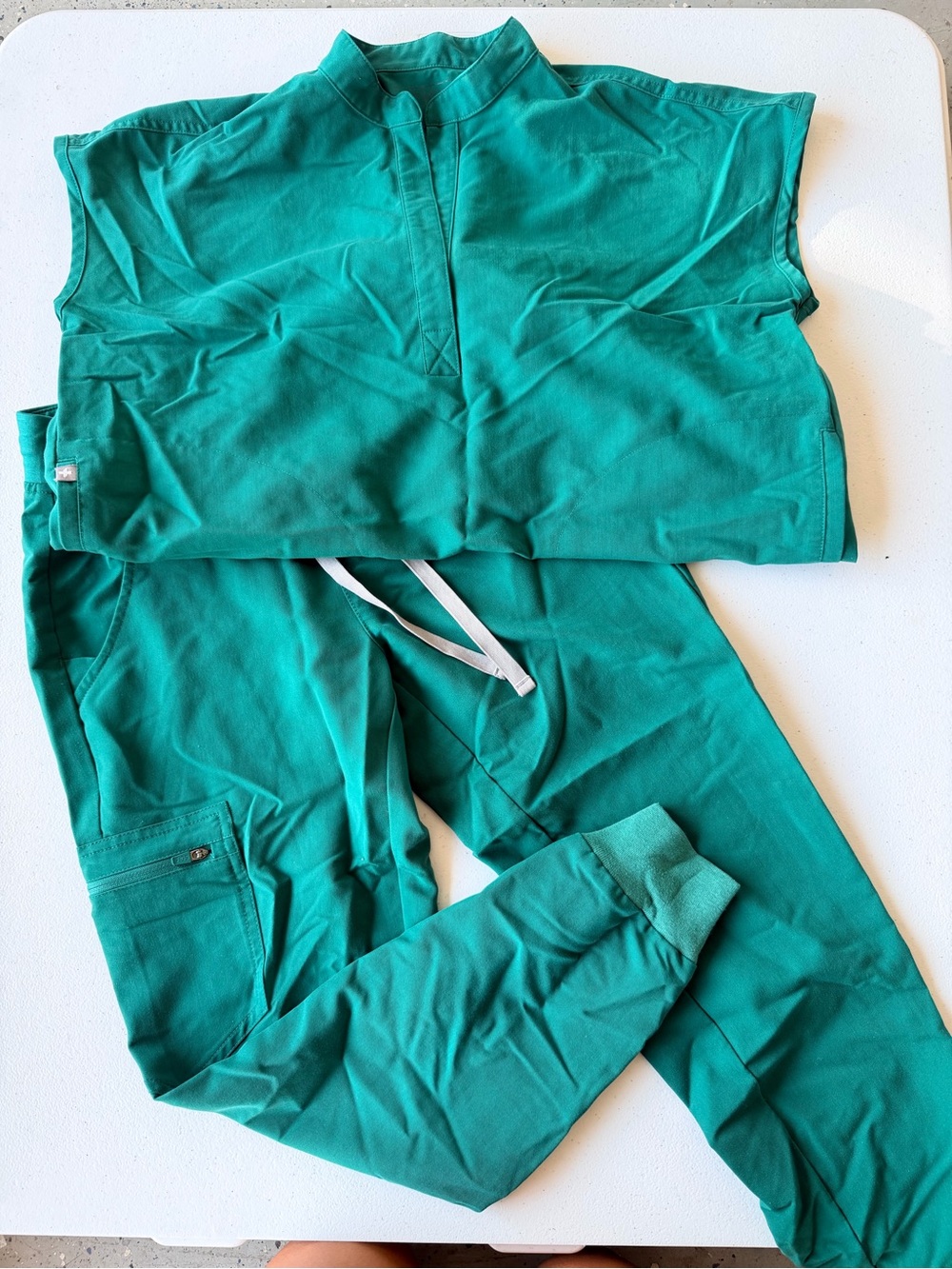 Figs Women's Teal Green Track Jogger Set